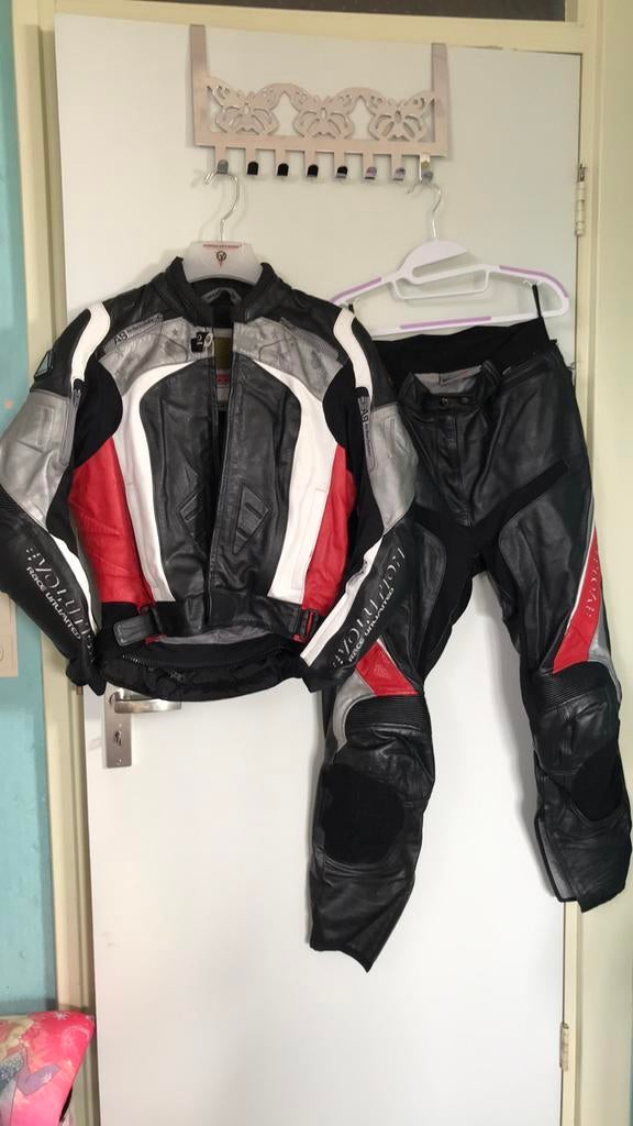 Evolution dames leren motor pak z.g.a.n. !, Motoren, Kleding | Motorkleding, Ophalen, Tweedehands, Dames, Combipak