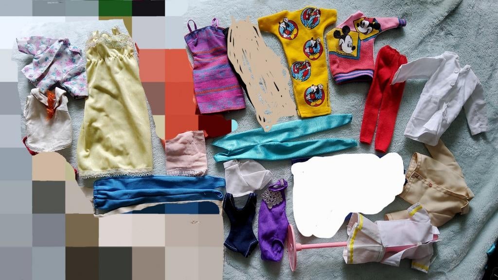 Vintage Barbie Mattel en Tienerpop outfits Disney kleding., Ophalen of Verzenden, Zo goed als nieuw, Fashion Doll