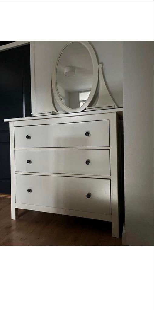 IKEA Hemnes ladekast/kaptafel met spiegel, Ophalen, Gebruikt, 100 tot 150 cm, 50 tot 100 cm