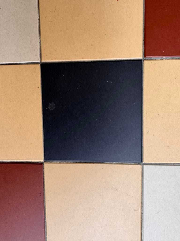 Winckelmans tegels 10 x 10 cm, 8 mm dik, geel, zwart, ivoor, Ophalen, Keramiek, Minder dan 20 cm, Zo goed als nieuw