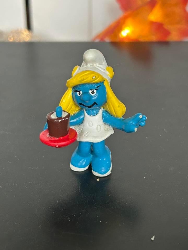 Schleich 20222 1985 stewardess Smurfin, Verzamelen, Smurfen, Ophalen of Verzenden, Gebruikt, Smurfin, Poppetje, Figuurtje of Knuffel