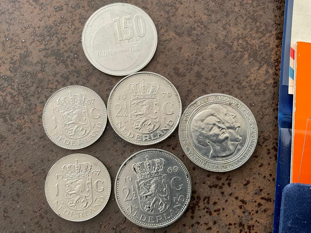Diverse Nederlandse munten - In één koop, Ophalen of Verzenden, Koningin Juliana, Overige waardes, Setje