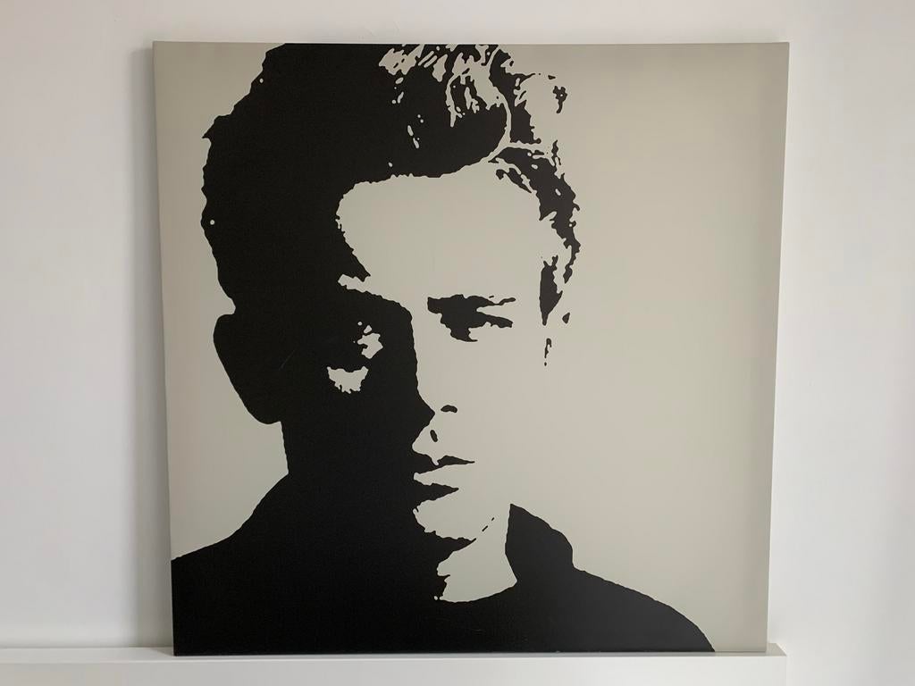 Canvas schilderij James Dean, Ikea, 90x90cm, Ophalen, Zo goed als nieuw, Schilderij, 75 cm of meer