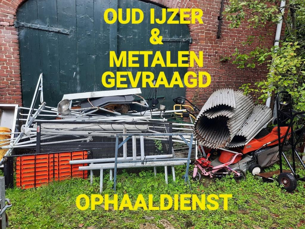 Oud ijzer en metalen gevraagd, Doe-het-zelf en Verbouw, Metalen, Ophalen of Verzenden