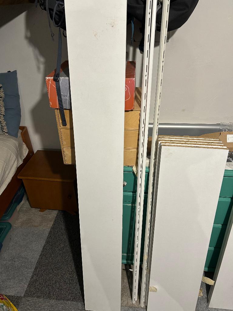 Inbouwkast planken en bevestigingen, Doe-het-zelf en Verbouw, Platen en Panelen, Ophalen, Gebruikt, Multiplex, Minder dan 20 mm