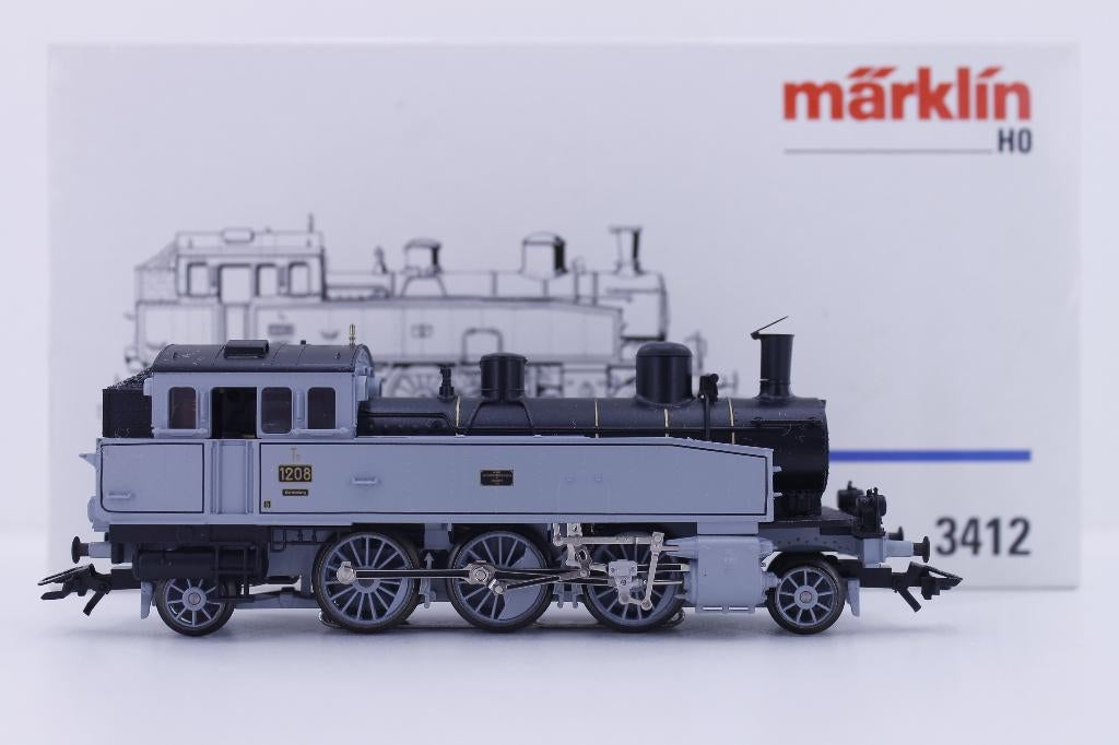 Marklin 3412 HO stoomlocomotief T5 K.W.Sts.E, Wisselstroom, Locomotief, Ophalen of Verzenden, Zo goed als nieuw