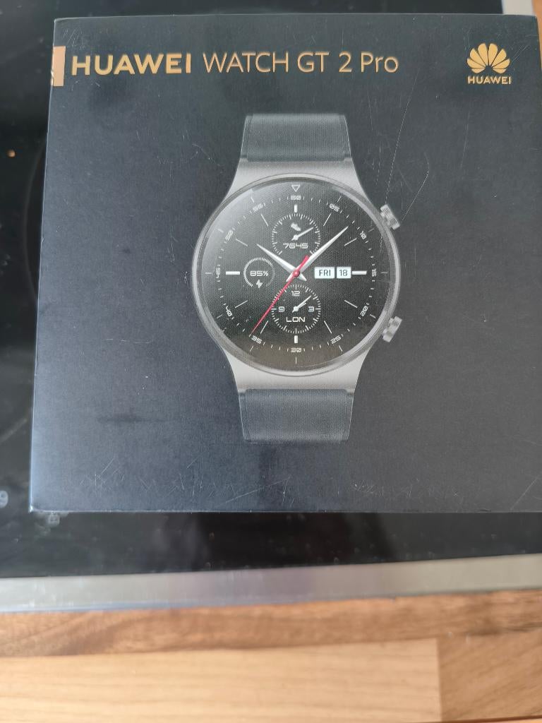 smartwatch Huawei GT 2 Pro 46, Zwart, Ophalen of Verzenden, Zo goed als nieuw, Waterdicht