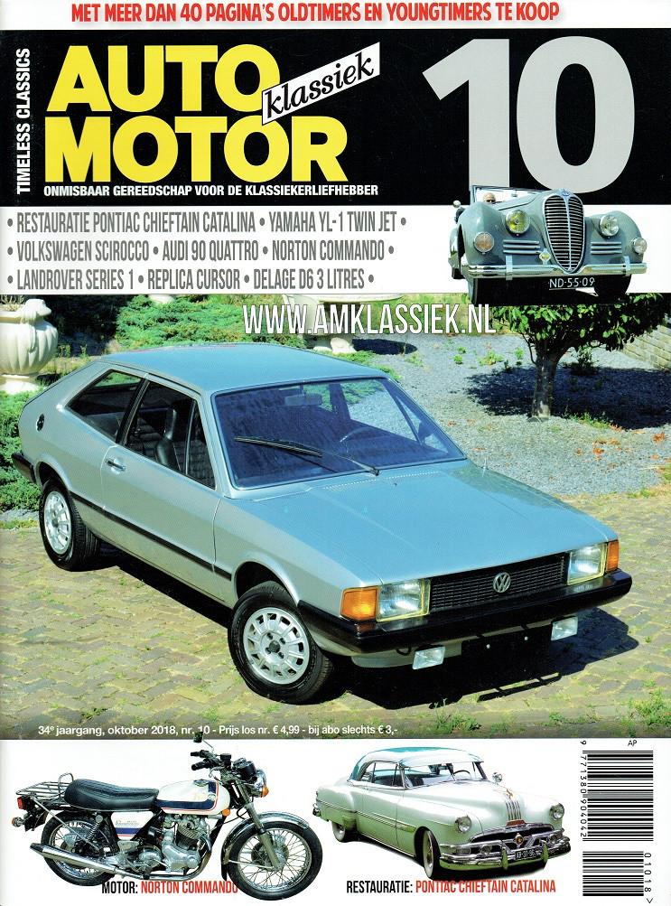 Auto Motor Klassiek 2018 nr. 10 (o.a. Volkswagen Scirocco), Verzenden, Gelezen, Algemeen
