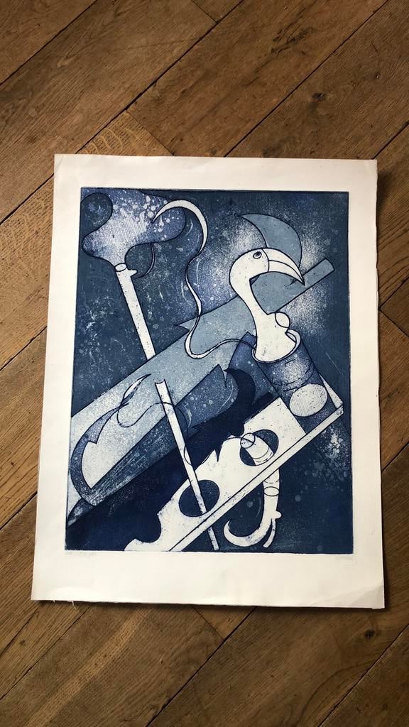 Oude zeefdruk, Ophalen of Verzenden