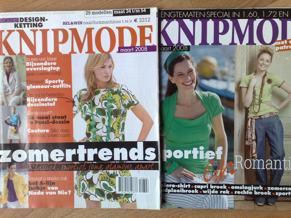 Knipmode maart 2008 , incl. special bijlage lengtematen, Verzenden, Zo goed als nieuw, Vrouw, Knipmode