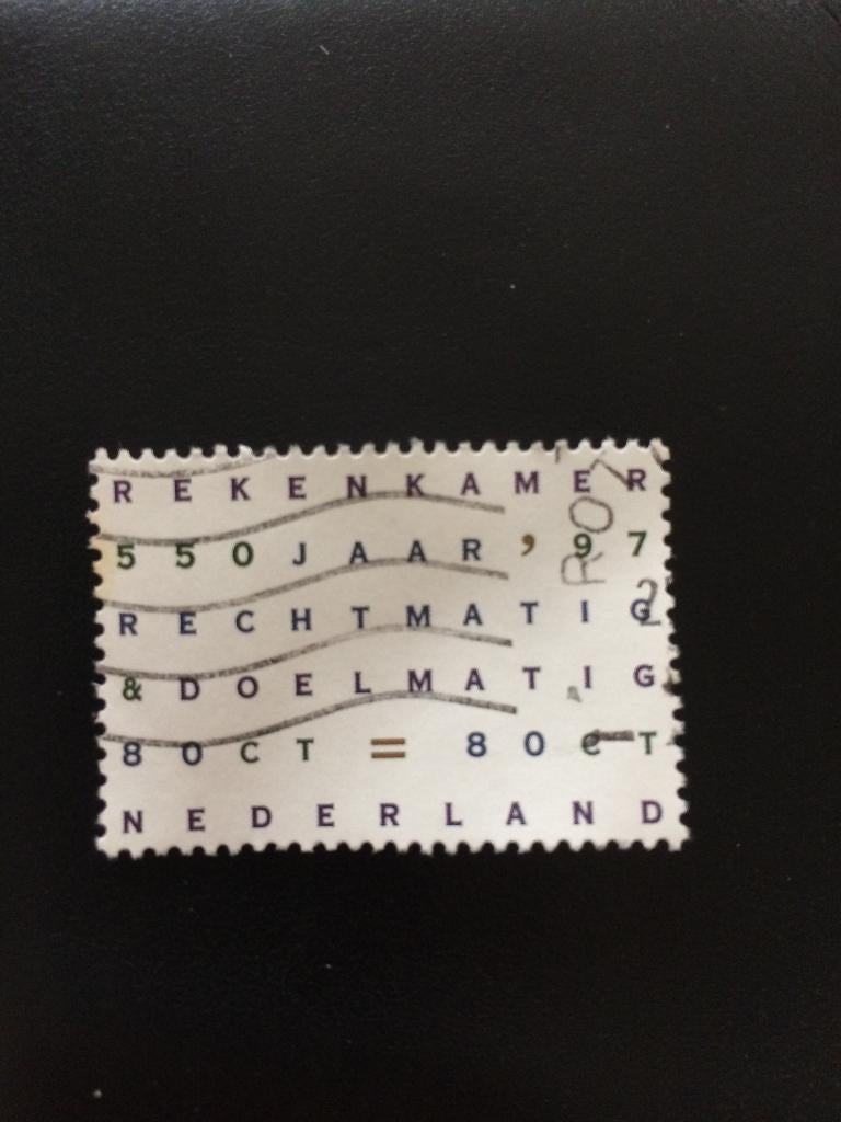 postzegel 550 jaar rekenkamer 1997 80 cent, Ophalen of Verzenden, Na 1940, Gestempeld