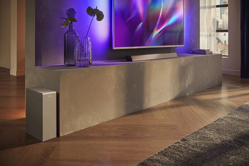 PHILIPS Sound bar TAB8505-grijs/antraciet, Ophalen, Bluetooth, Zo goed als nieuw