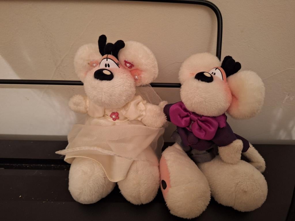 Diddle bruidspaar knuffels - Diddl en Diddlina, Ophalen of Verzenden