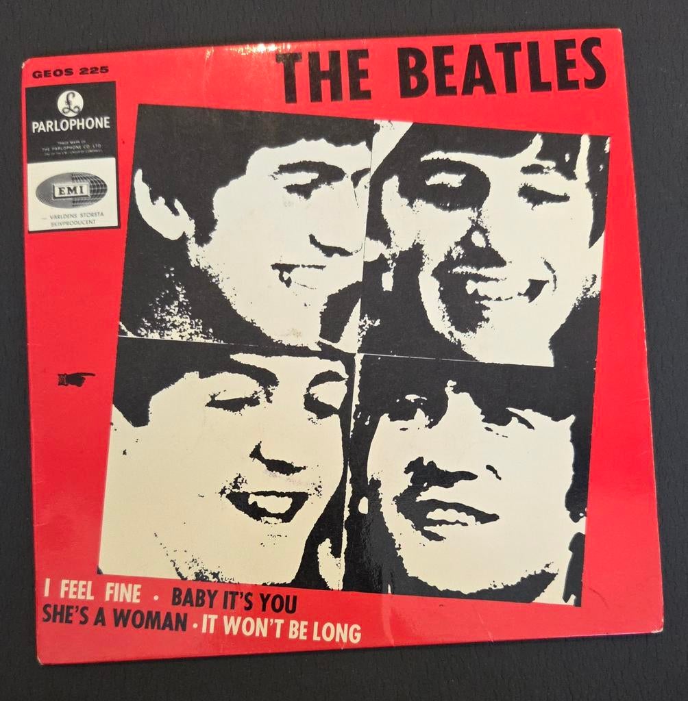 The Beatles EP- I feel fine - GEOS225 - Zweden, Cd's en Dvd's, Vinyl | Pop, Ophalen of Verzenden, Gebruikt, Overige formaten