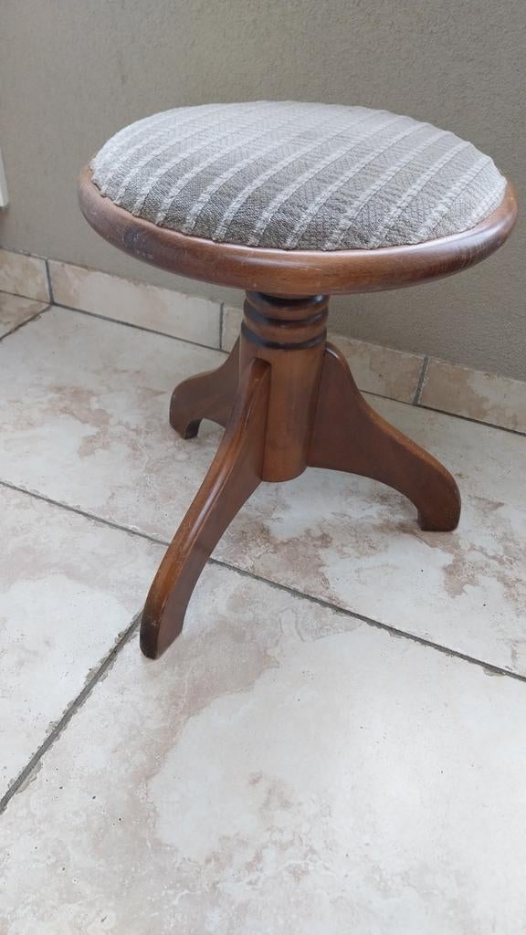 Vintage pianokruk kruk, Huis en Inrichting, Krukjes, Ophalen, In hoogte verstelbaar, Gebruikt, Hout