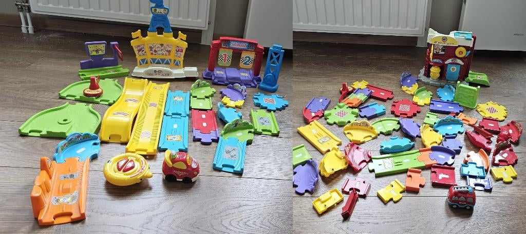 Vtech toet toet set brandweer + RC racebaan + wegdelen, Kinderen en Baby's, Speelgoed | Vtech, Ophalen, Zo goed als nieuw, 2 tot 4 jaar