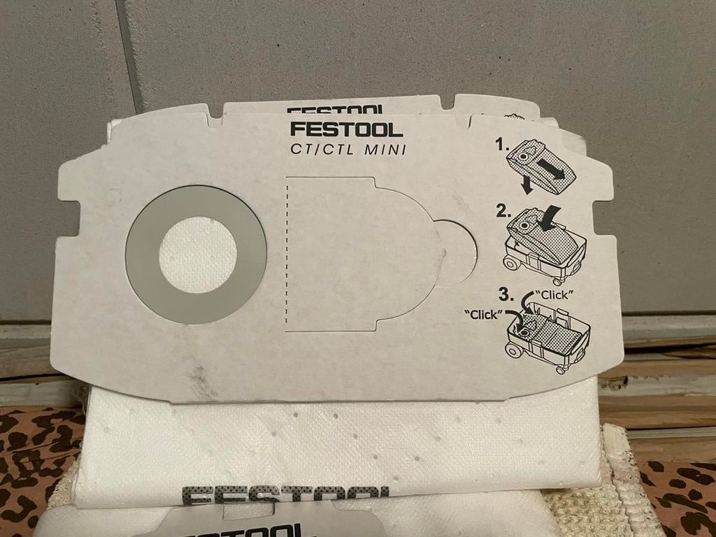 Festool stofzuigerzakken CT/CTL MINI en MIDI-2, Ophalen of Verzenden, Nieuw