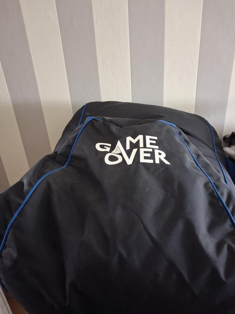 Grote zitzak met 'Game Over' opdruk, Huis en Inrichting, Zitzakken, Ophalen, Zwart