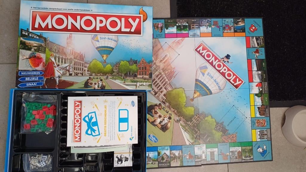 bordspel inhoud seal Monopoly Sint - Niklaas Monopolie Belgi, Vijf spelers of meer, Ophalen of Verzenden, Nieuw, Monopoly