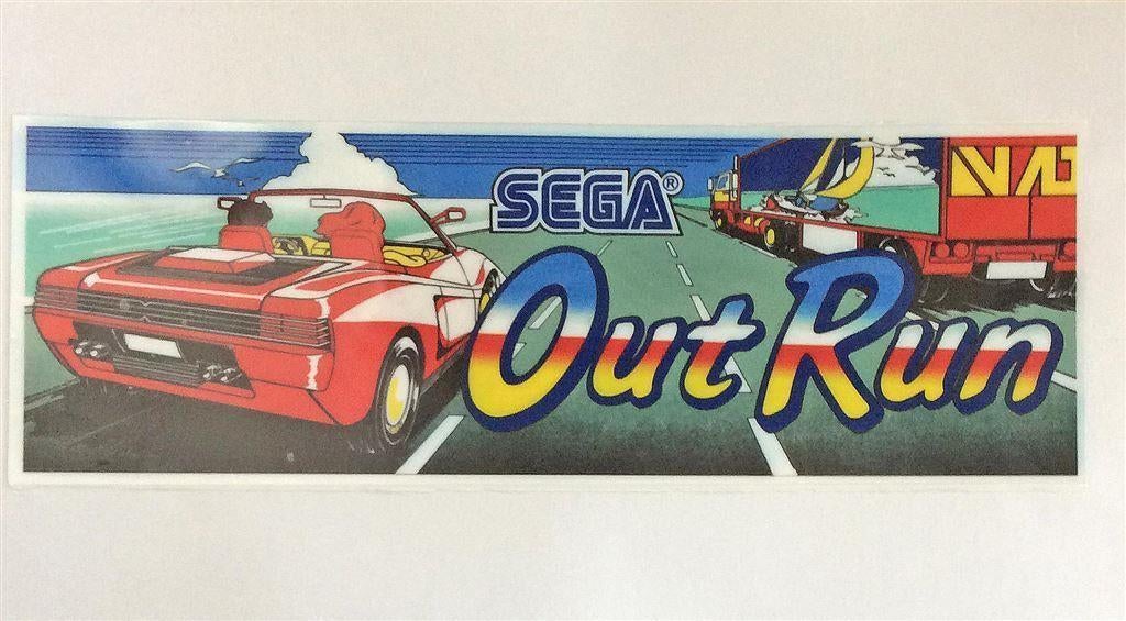 SEGA OUTRUN videogame Retro Arcade Bartop Decal Sticker, 1 speler, Nieuw, Ophalen of Verzenden, Vanaf 3 jaar