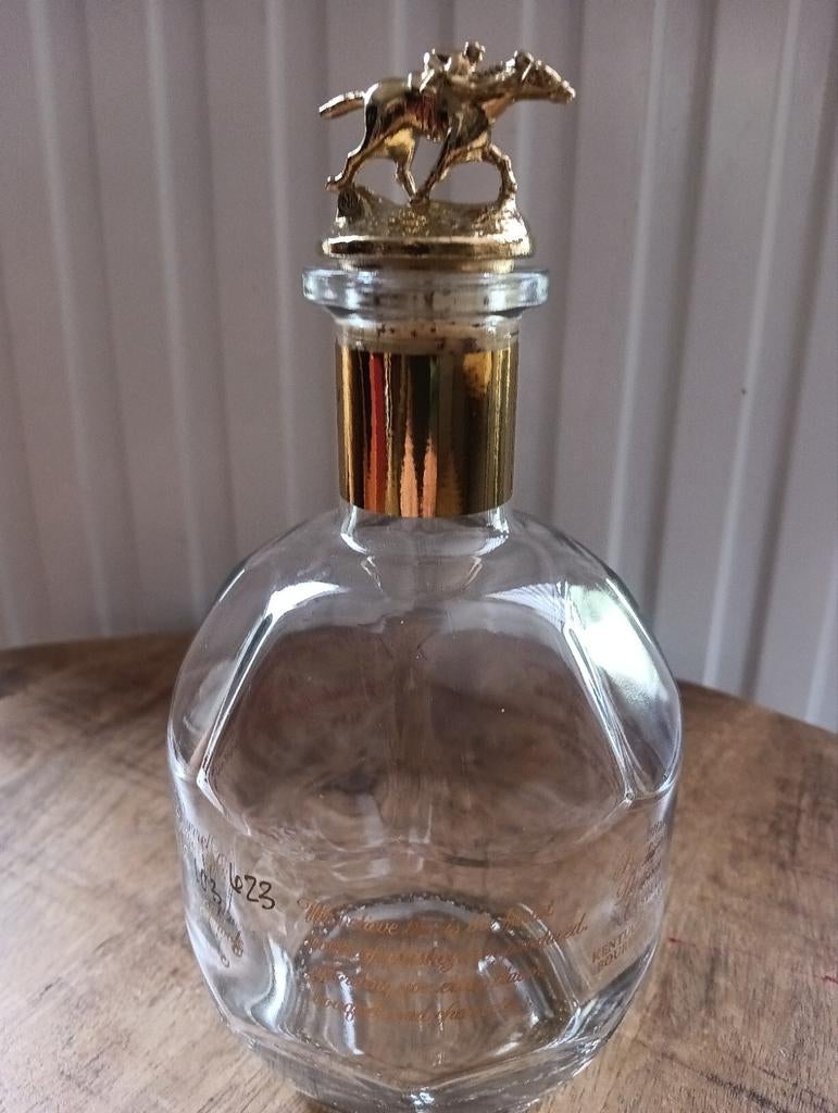 Golden edition whiskey karaf vergulden jockey op paard dop, Ophalen of Verzenden