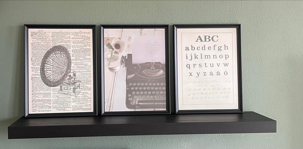 Wandplank Lack van Ikea zwart/bruin, Ophalen, Minder dan 50 cm, 50 tot 75 cm, Print