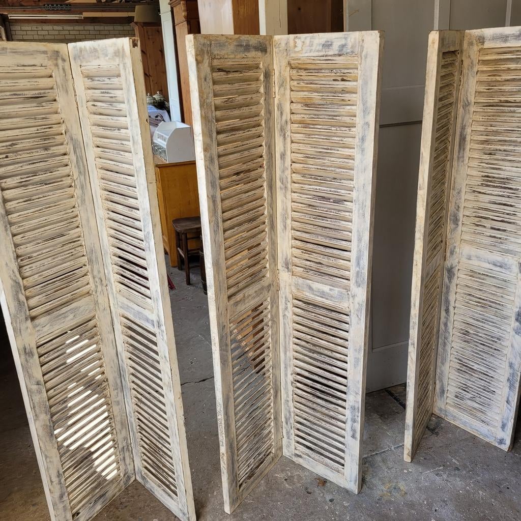 Brocante oude franse eiken luiken, louvre luiken, Ophalen