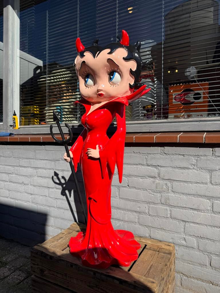 Grote Betty Boop Duivel Beeld - Uniek Decoratiestuk, Ophalen, Zo goed als nieuw, Fantasy