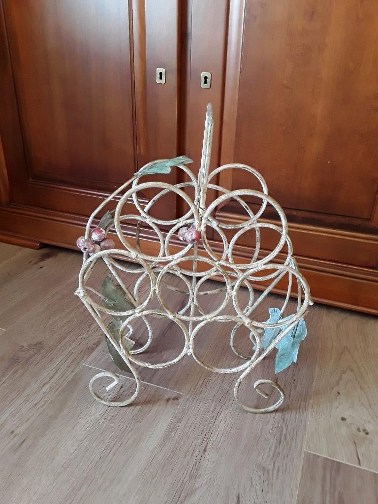 brocante wijnrekje. vintage wijnrek, Antiek en Kunst, Ophalen of Verzenden