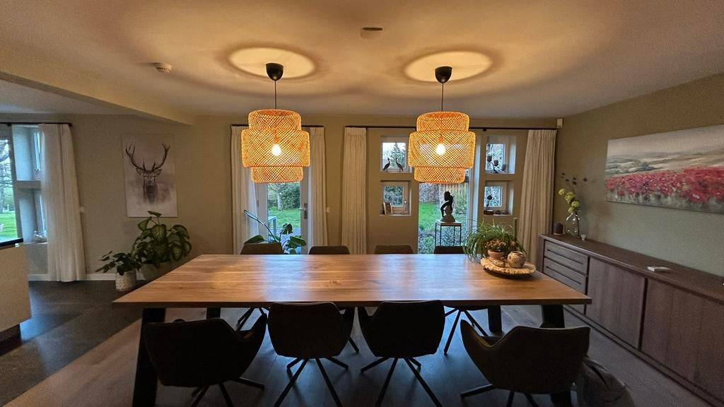 2 IKEA Eetkamerlampen - Sfeervolle Verlichting, Huis en Inrichting, Lampen | Hanglampen, Ophalen, Zo goed als nieuw, Overige materialen