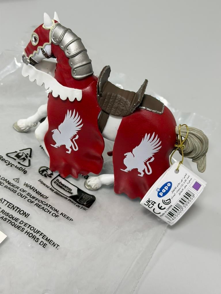 Papo Griffin Knight knight’s Horse 39955 Ridder Paard 13 cm, Nieuw, Ophalen of Verzenden, H, H