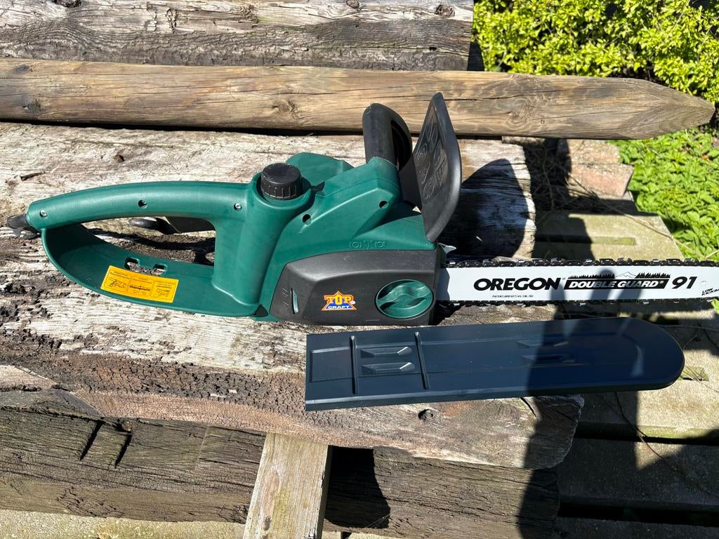 Elektrische Kettingzaag - Top Craft KSI 2200, 2200W, Kettingzaag, Ophalen of Verzenden, Zo goed als nieuw, 30 tot 70 mm