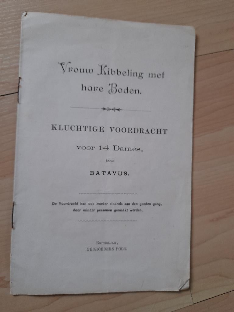 VROUW KIBBELING MET HARE BODEN kluchtige voordracht, Ophalen of Verzenden, Gelezen, Overige onderwerpen