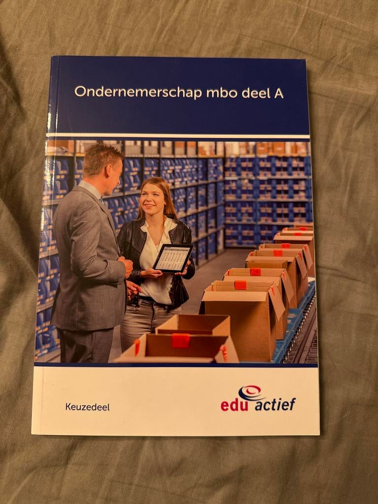 Ondernemerschap mbo deel A - Edu Actief Keuzedeel, Boeken, Ophalen of Verzenden, Gamma, Zo goed als nieuw, MBO