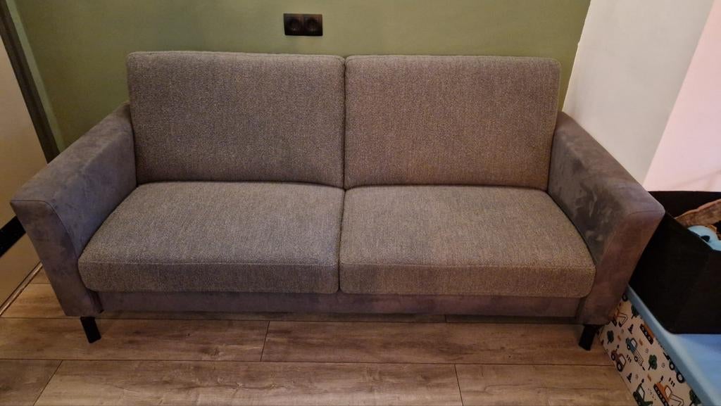 Grijze 2,5 zits bank, Ophalen, 150 tot 200 cm, Tweepersoons, 75 tot 100 cm