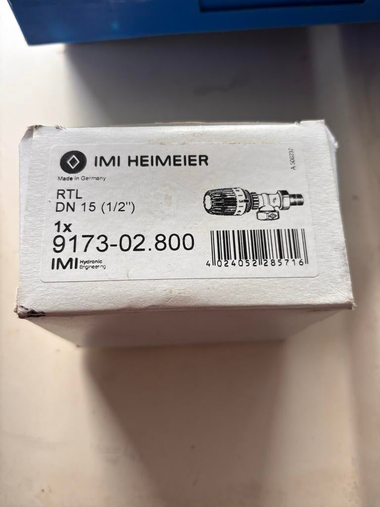 IMI Heimeier RTL ventiel DN 15 (1/2"), Doe-het-zelf en Verbouw, Verwarming en Radiatoren, Ophalen, Nieuw, Overige typen