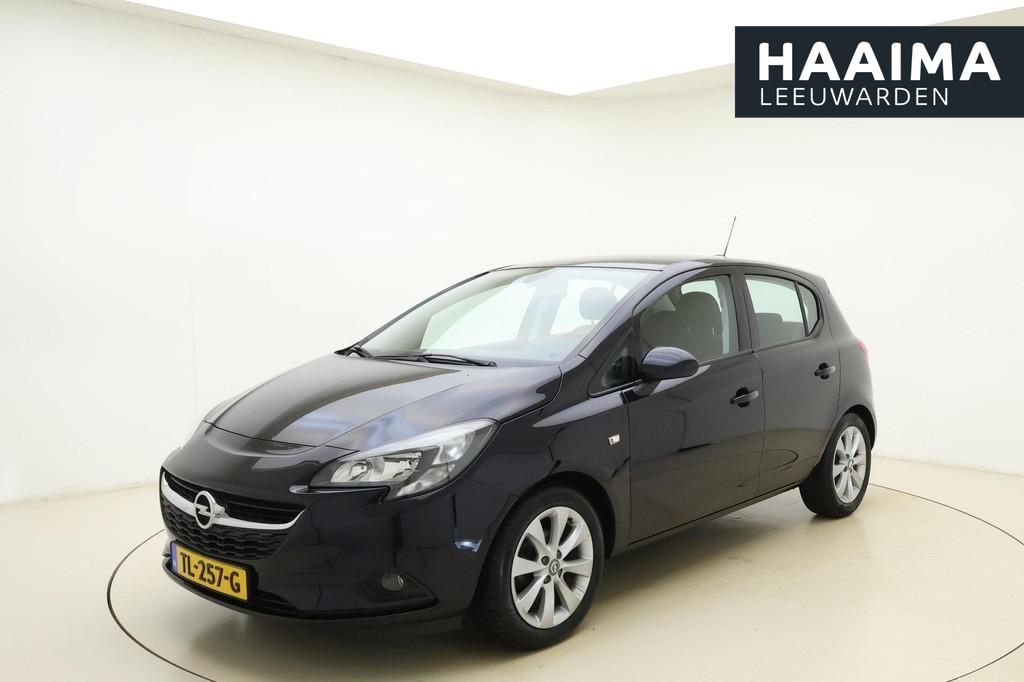 Opel Corsa 1.4 Favourite | Navigatie | Parkeersensoren | Lic, Voorwielaandrijving, Gebruikt, 4 cilinders, Blauw