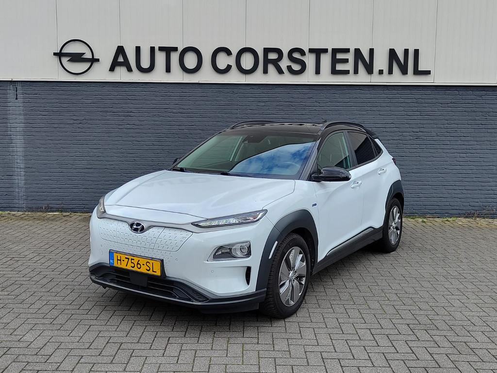 Hyundai KONA EV 64kWh 204pk SOH 100% Leer Premium Schuif-/Ka, Gebruikt, Zwart, Wit, 39 min