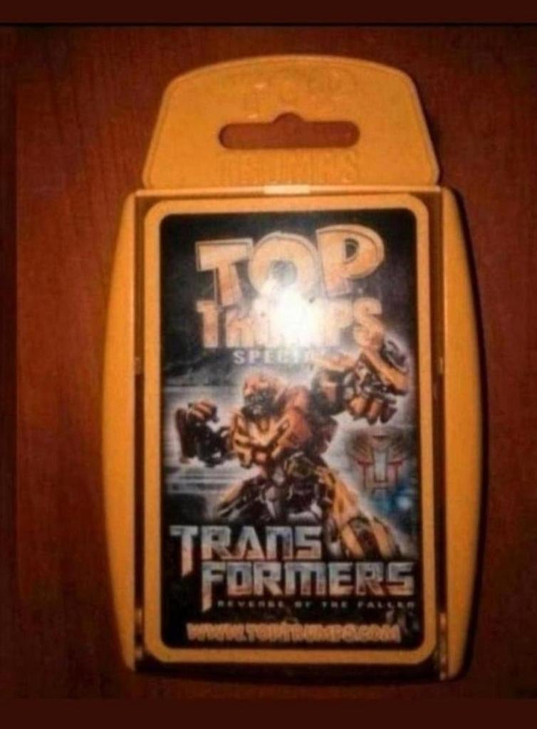 Top Trumps Transformers Revenge of the Fallen Kaartspel, Ophalen of Verzenden, Zo goed als nieuw, Speeldeck