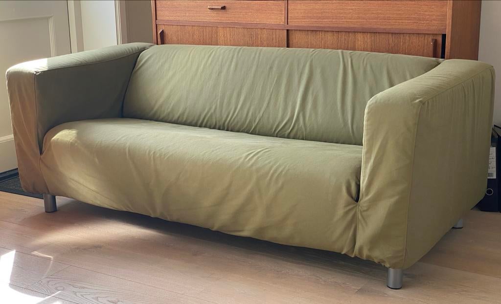 Ikea Klippan bank - olijf kleur tweezitsbank, Ophalen, Gebruikt, 150 tot 200 cm, Tweepersoons