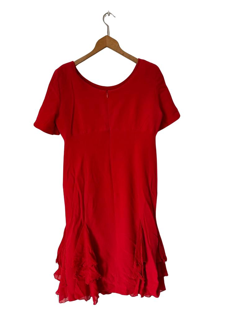 Louis Feraud jurk M, Kleding | Dames, Jurken, Ophalen of Verzenden, Zo goed als nieuw, Rood, Onder de knie