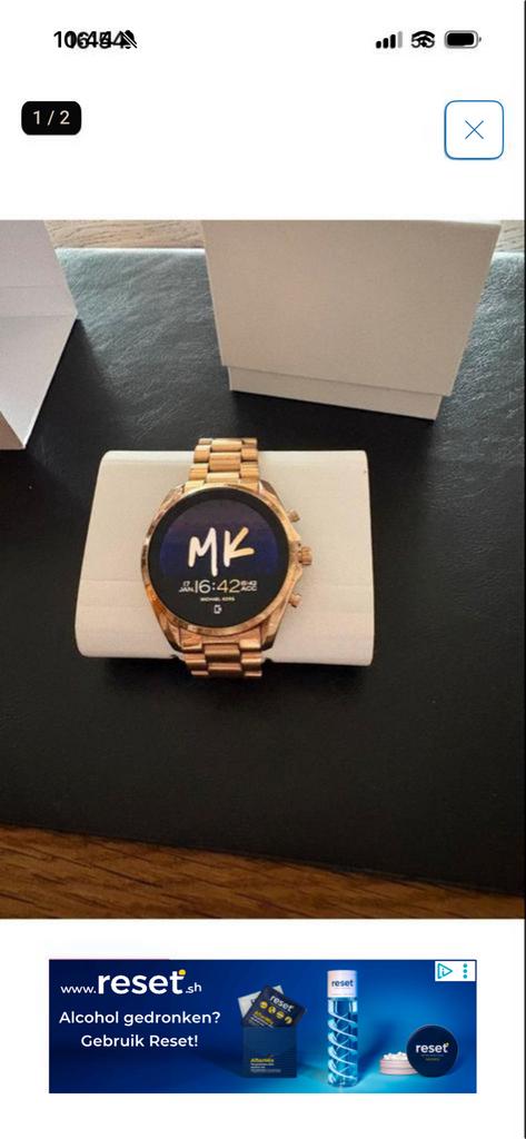 Michael Kors Gen 6 Bradshaw Smartwatch Krasvrij, Ophalen, Hartslag, Zo goed als nieuw, Android