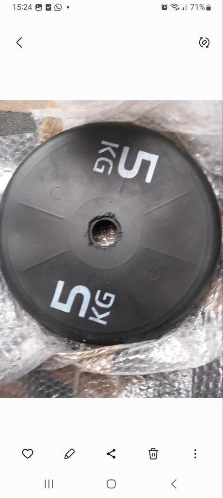 Betonnen Halterschijven - 2x5kg, 2x10kg, 2x15kg (Nieuw), Ophalen of Verzenden