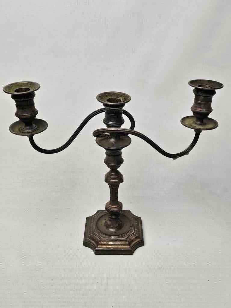 # Vintage GERO Party Pleet verzilverde kandelaar, Ophalen of Verzenden, Zilver