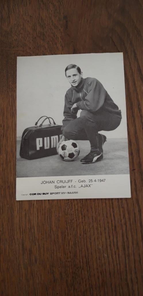 Spelers kaart johan cruyff ajax, Verzenden, Zo goed als nieuw, Ajax, Spelerskaart