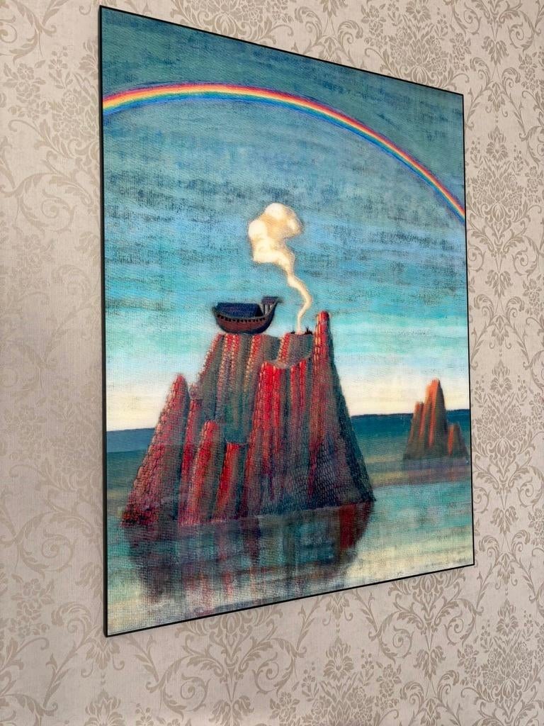 Canvas print Ciurlionis Noach's Ark 90x120 cm, Antiek en Kunst, Ophalen