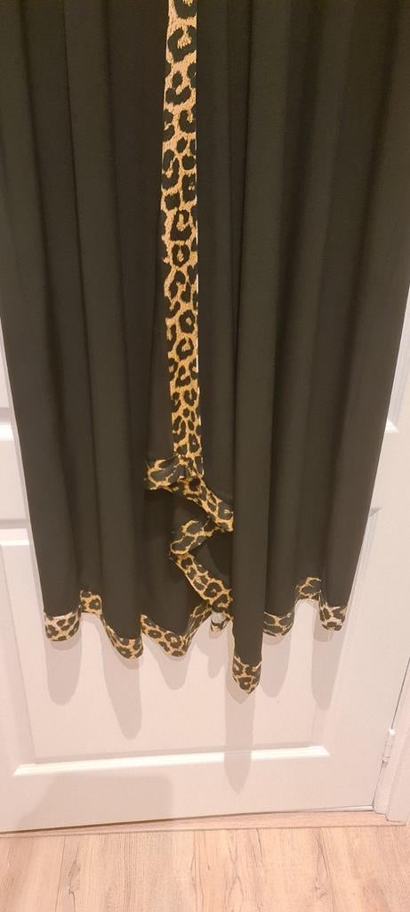 Nieuwe zwarte jurk Yoek 6XL 52 leopard dress panter dolce, Yoek, Overige typen, Zwart, Maat 46/48 (XL) of groter
