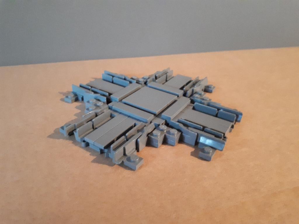 Kruising voor RC Rails voor Lego City Trein, City, MOC (eigen creatie), Lego, Nieuw