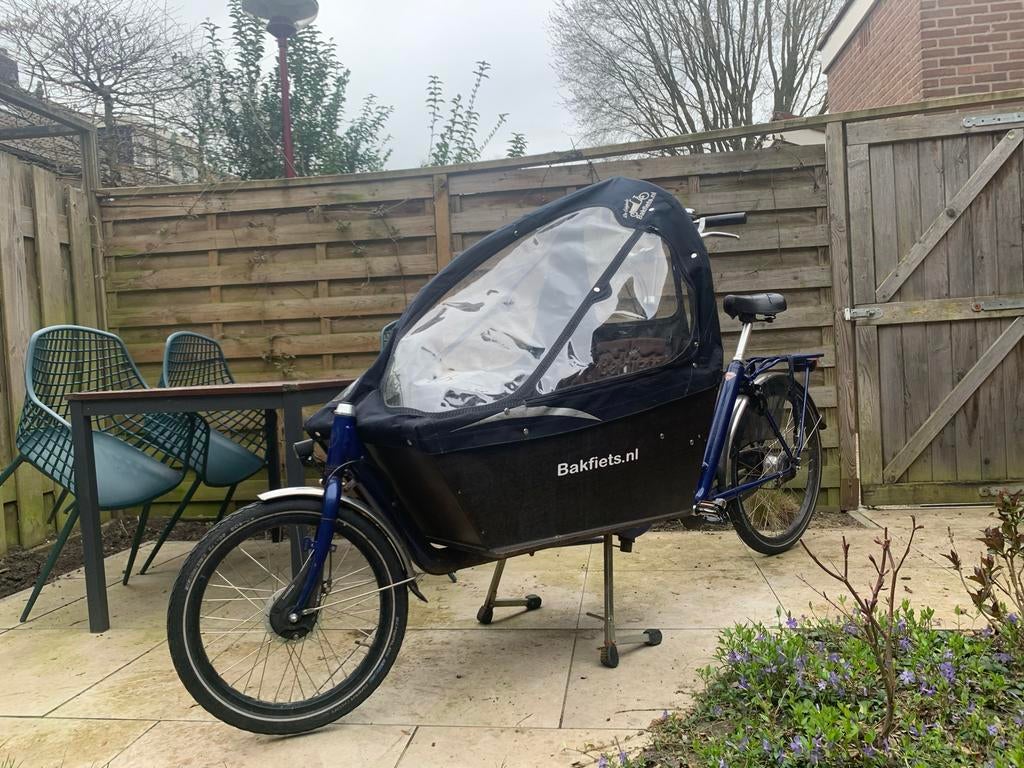 Bakfiets. nl bakfiets, 7 versnellingen, incl. huif en meer, Fietsen en Brommers, Fietsen | Bakfietsen, Gebruikt, Huif, 3 kinderen