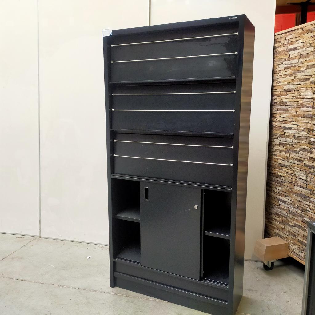 Overtoom zwarte metalen folderkast - 195x98x35 cm, Niet ingevuld, Gebruikt, Niet ingevuld, Niet ingevuld